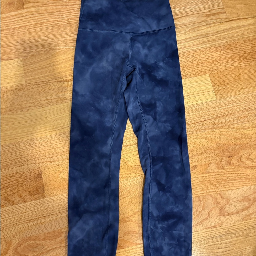 Lululemon Athletica Navy Tie-Dye Leggings
